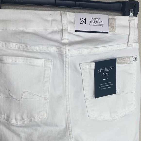 NEW 7 For All Mankind Kimmie Straight Leg Slim Illusion Luxe Jeans / Size 24 - Picture 6 of 7